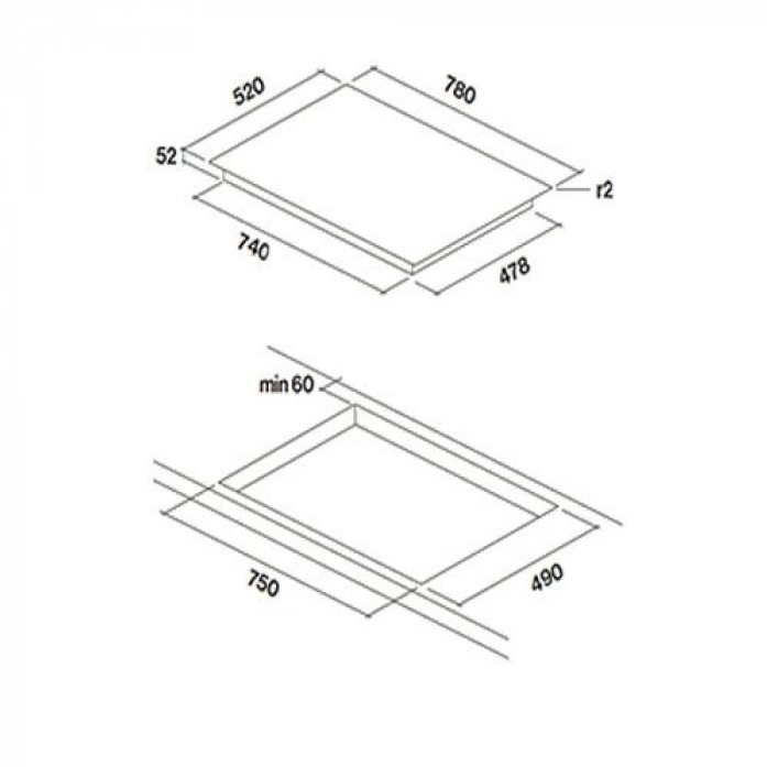 Индукционная варочная панель Falmec Piano Induzione P01F7852.00#ZZZN400F в магазине «На диване» в Белгороде  — Выгодная цена